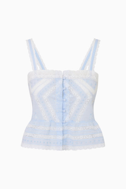 Haut brodé en coton Pruitt