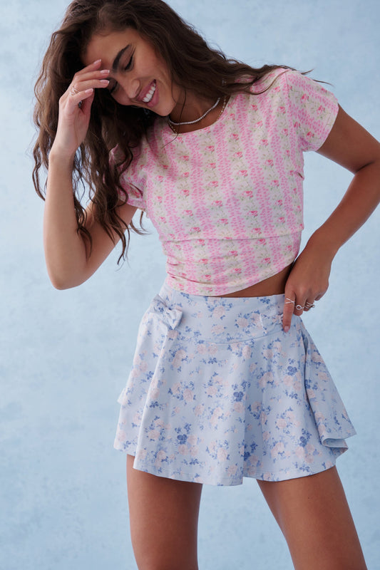 T-shirt court Rubin - MACARON ROSE