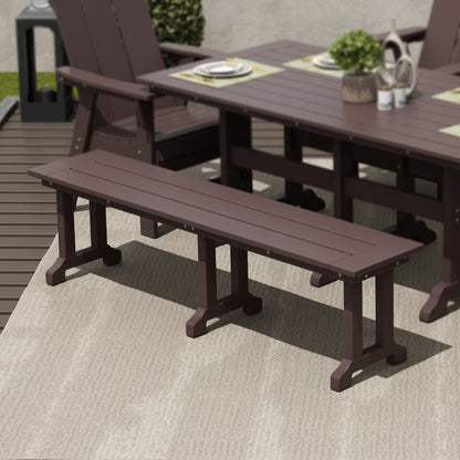 Banc de terrasse extérieur Polytrends Laguna en PEHD toutes saisons 65