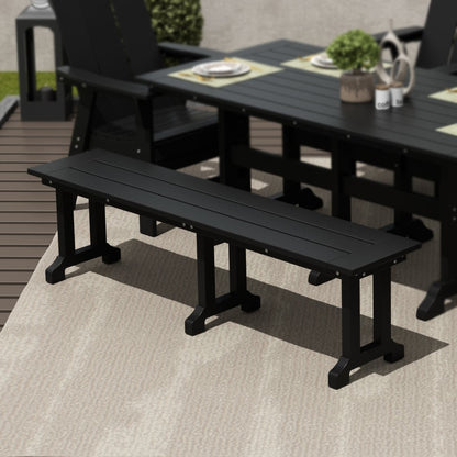 Banc de terrasse extérieur Polytrends Laguna en PEHD toutes saisons 65