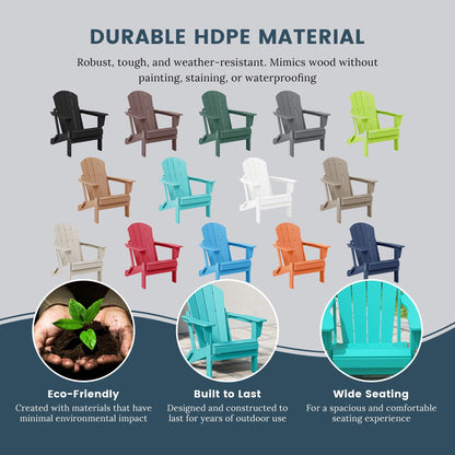 Chaises pliantes Adirondack Polytrends Laguna résistantes aux intempéries (lot de 4)