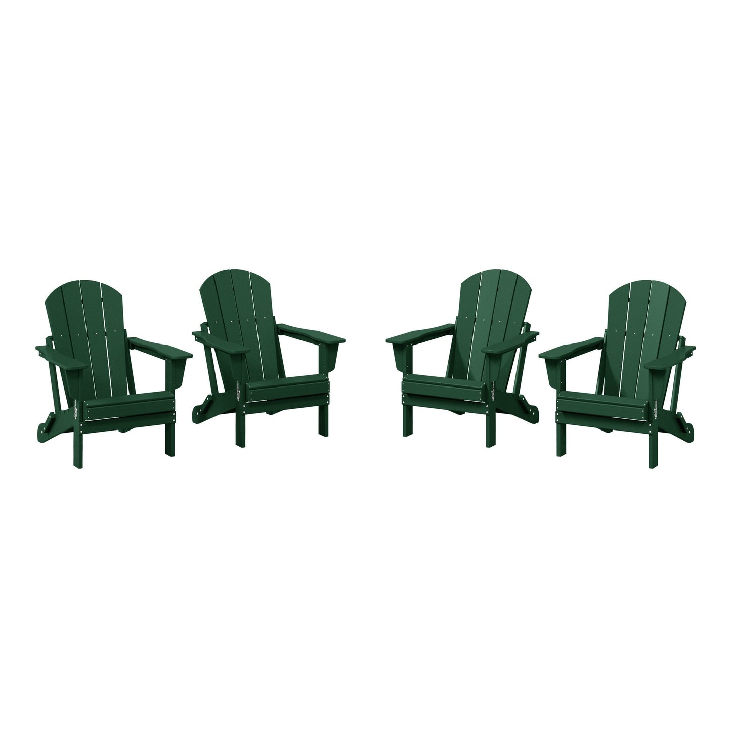 Chaises pliantes Adirondack Polytrends Laguna résistantes aux intempéries (lot de 4)