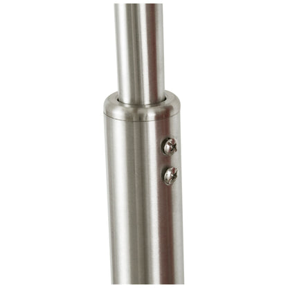 Lampadaire arqué réglable en acier Q-Max 81 avec abat-jour extra large et base en marbre