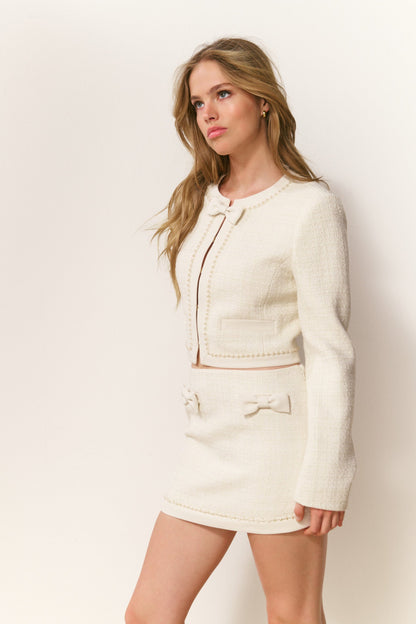 Mini-jupe en tweed Edeness