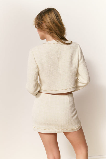 Mini-jupe en tweed Edeness