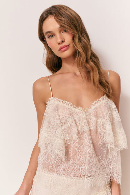 Haut en dentelle transparente Zhanya