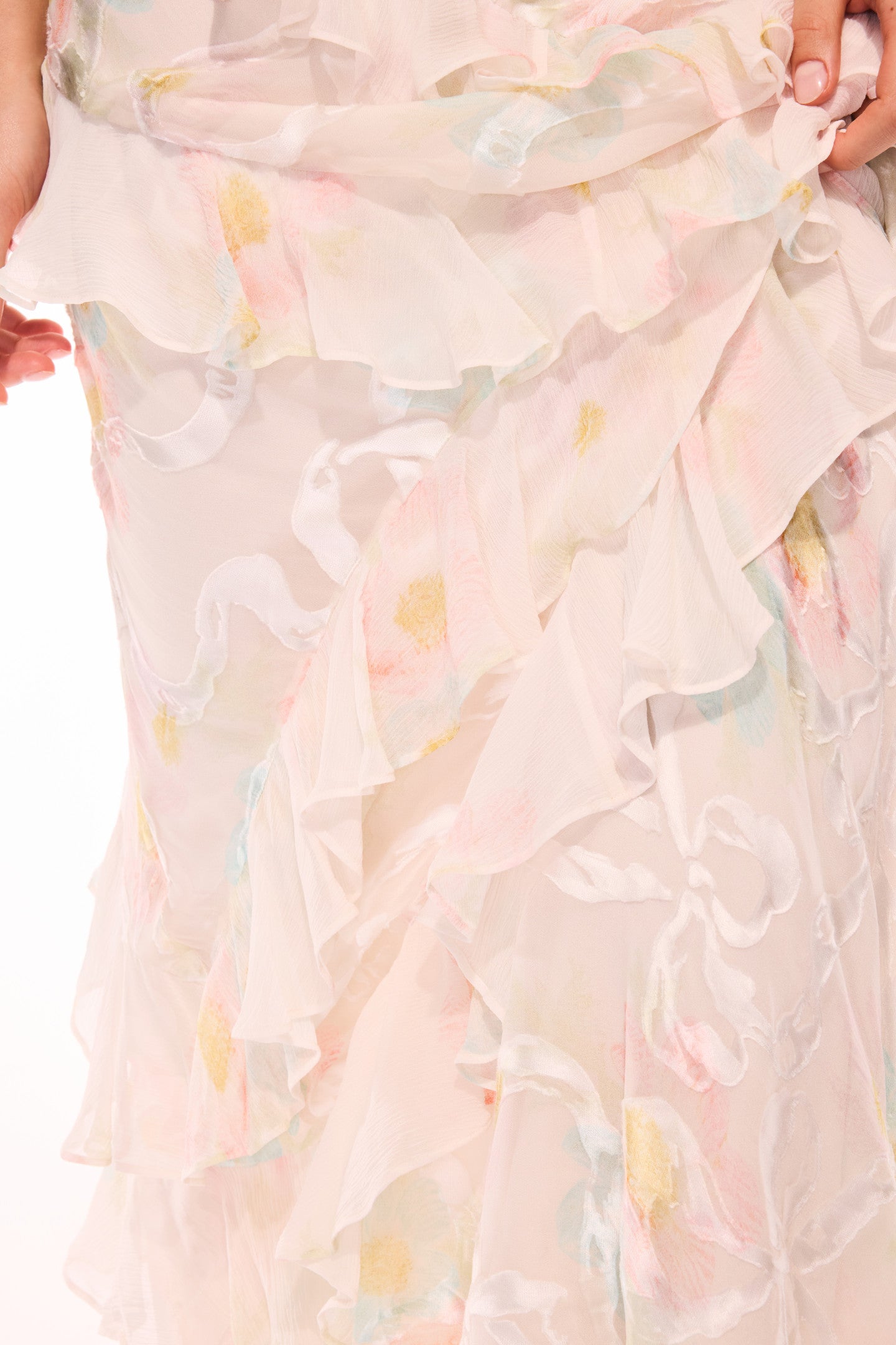 Robe longue en soie mélangée Rialto
