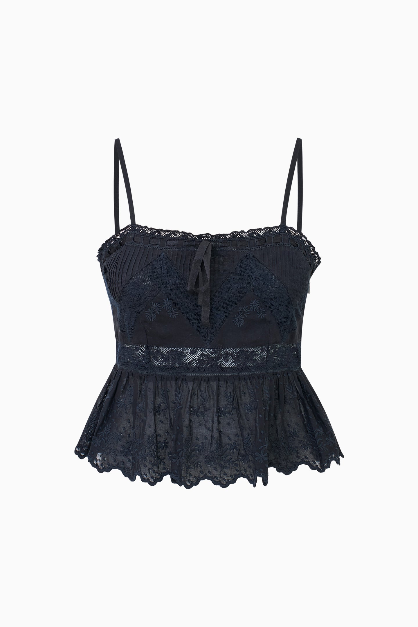Haut sans manches en dentelle de coton Rowina