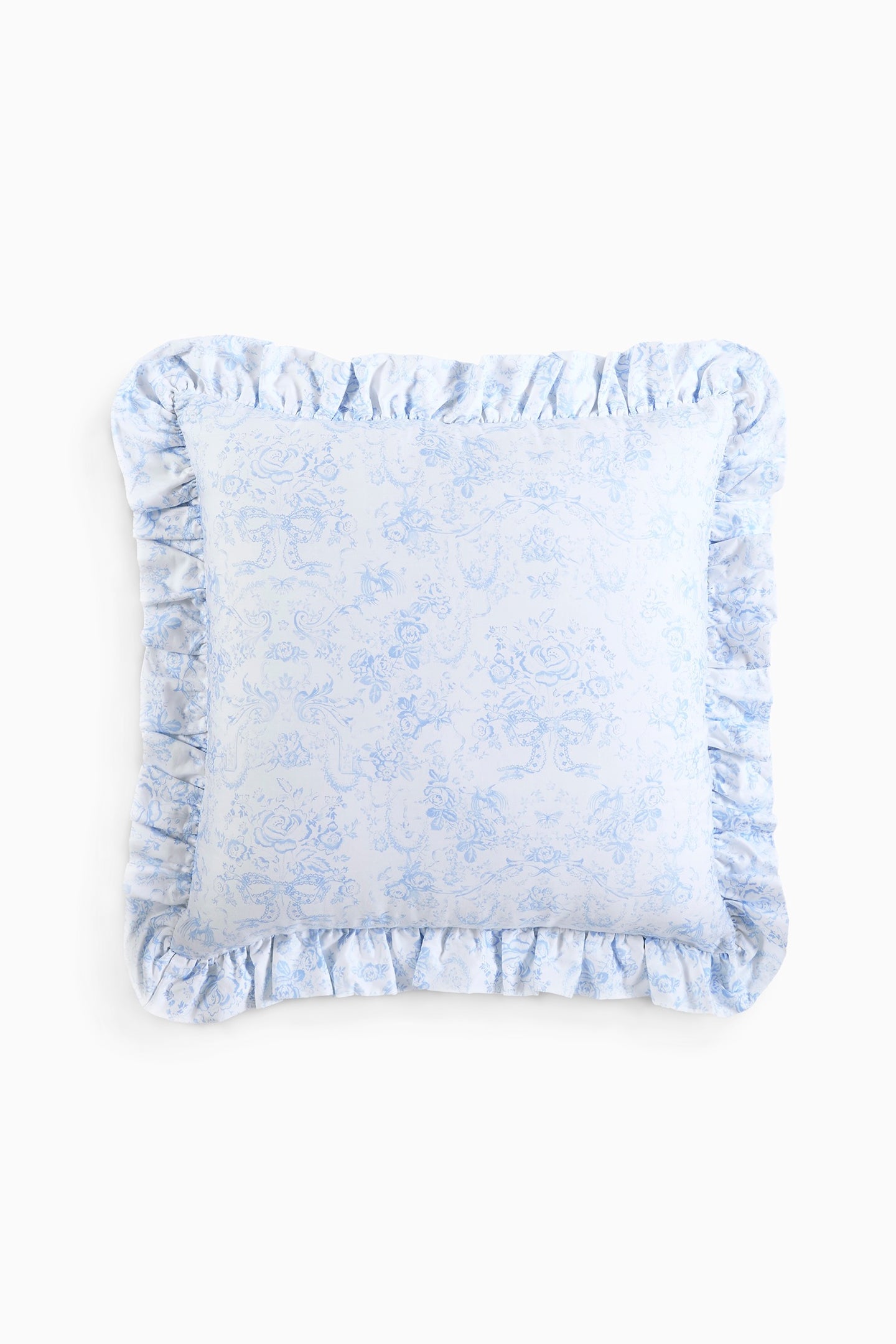 Coussin à volants - NANTUCKET BLUE