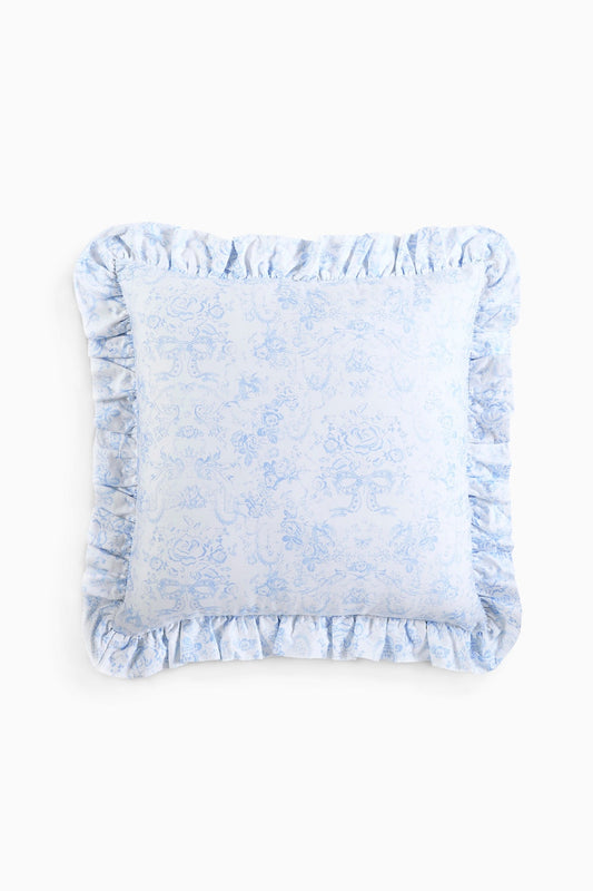 Coussin à volants - NANTUCKET BLUE