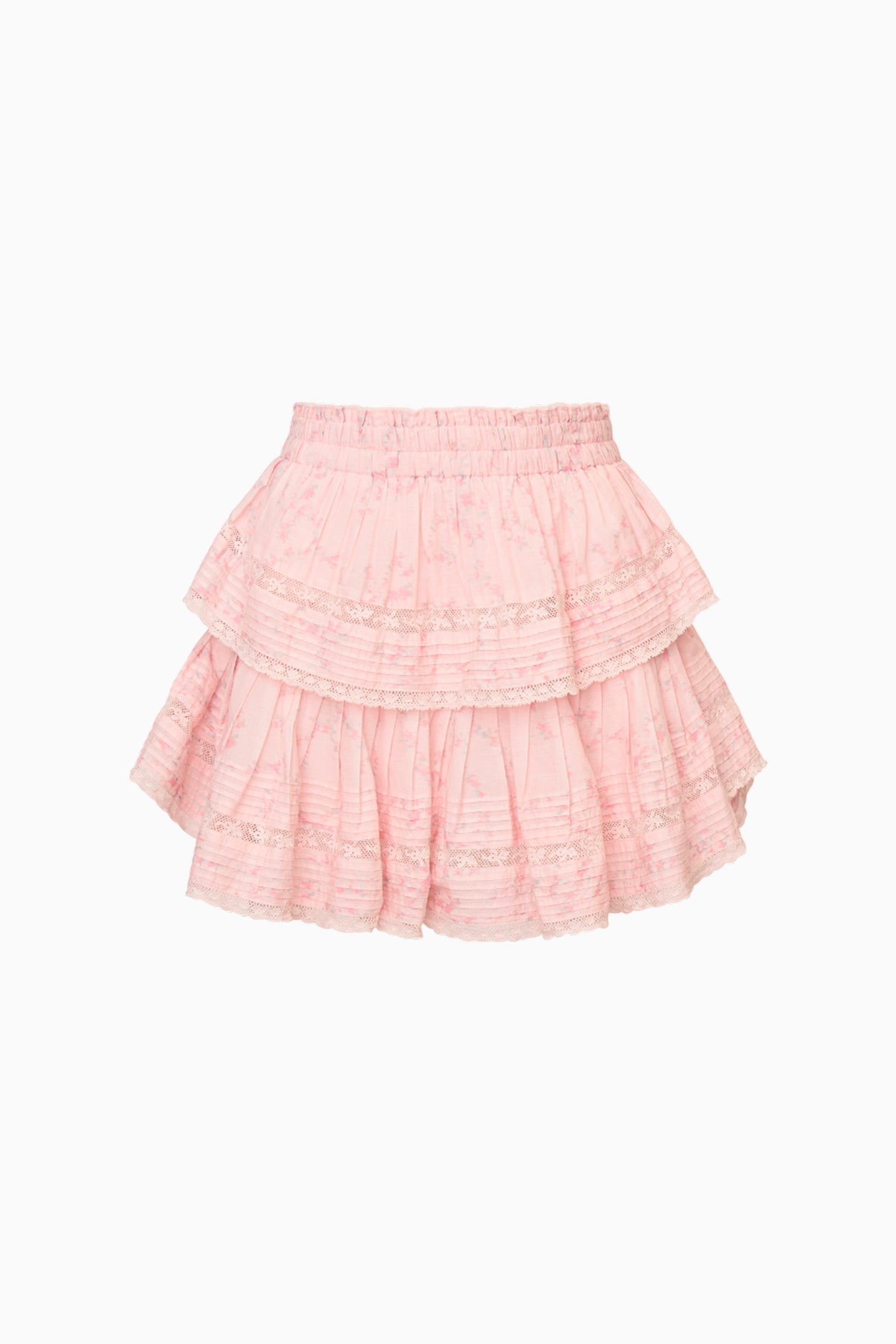 Jupe Mini Luna Rosa Fleur à Volants