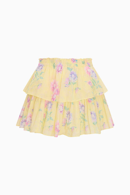 Mini-jupe à volants en coton recyclé