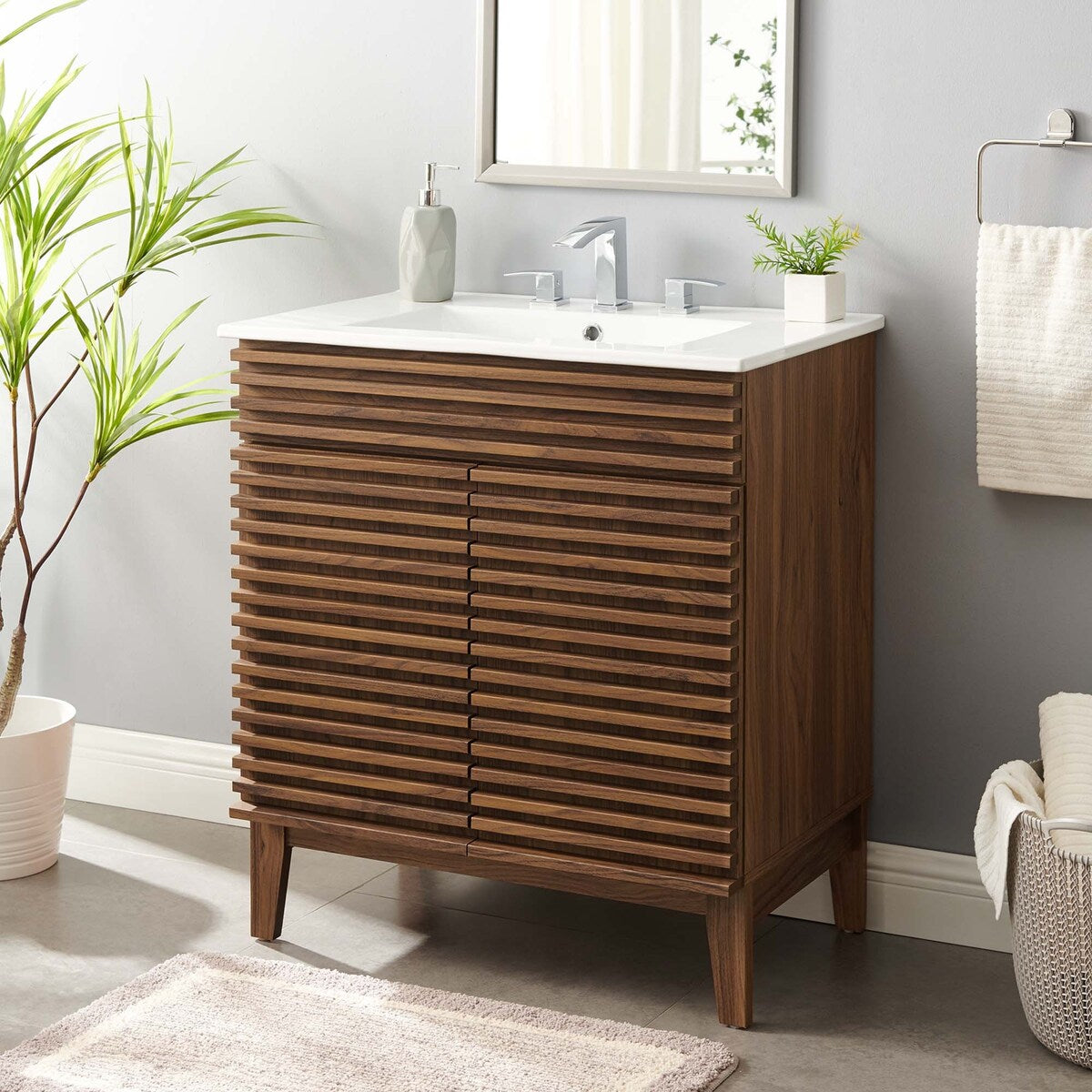 Meuble-lavabo de salle de bain Render 30