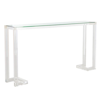Console Safavieh Couture Camryn en acrylique transparent (60 l x 10 l x 30 h)