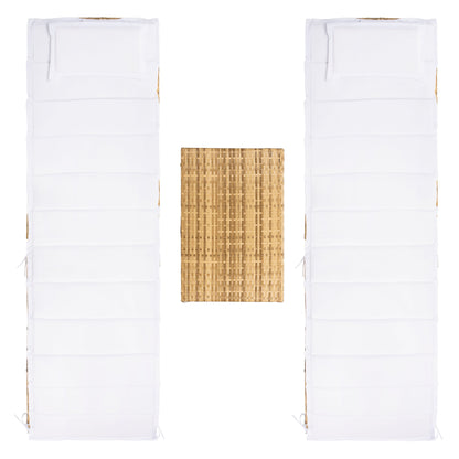 Ensemble de chaises longues d'extérieur Blaguna 3 pièces SAFAVIEH - 83 L x 20 P x 24 H