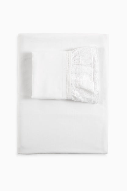 Ensemble de draps et taies d'oreiller victoriens