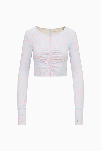 Veste active à fleurs bleues Sindri
