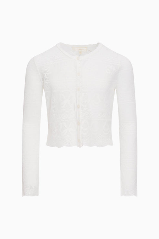 Cardigan en pointelle avec nœud Sookie pour fille