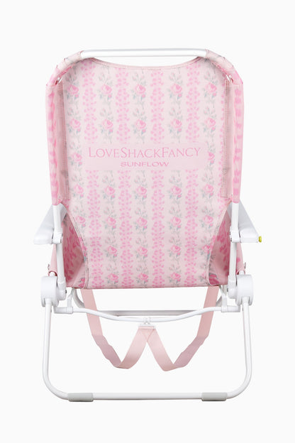 Chaise de plage fleurie LoveShackFancy x SUNFLOW