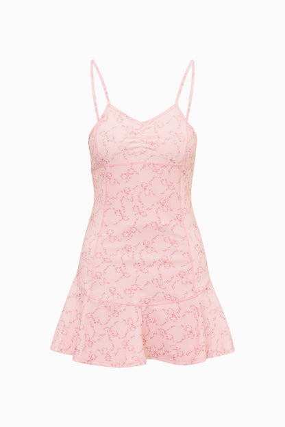 Robe active à imprimé floral et nœud Sylvie