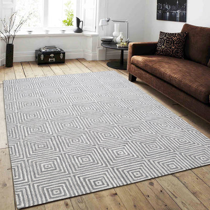 George Towne Living Sara Luxury Handmade Abstract Wool Sara Area Rug