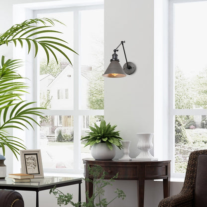 Ensemble de 2 appliques murales modernes à bras pivotant réglables Malryn, à brancher ou à brancher