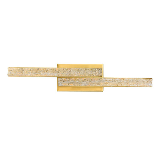 Applique de vanité à LED intégrée en laiton Stagger