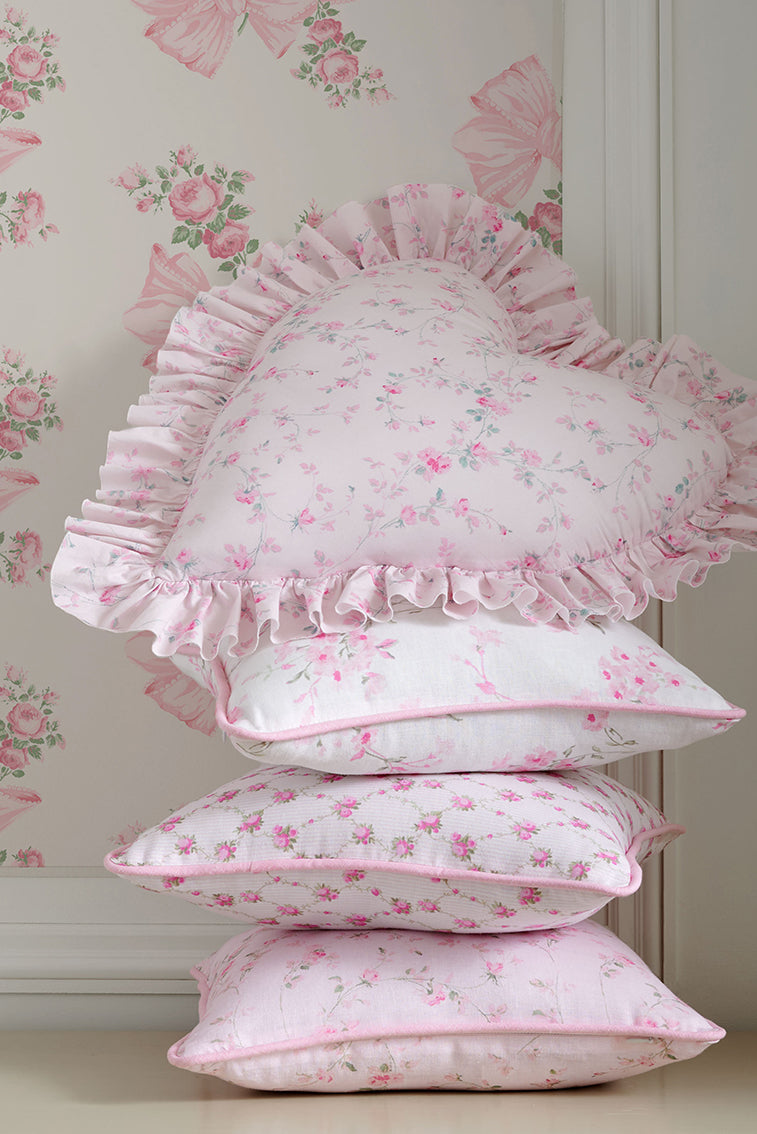 Coussin en lin - FRAISE BASILIC