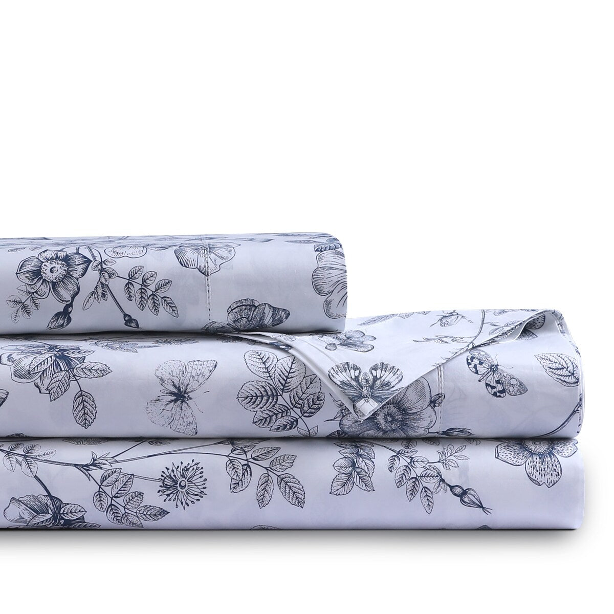 Ensemble de draps en percale de coton biologique Tribeca Living, 400 fils, poches extra profondes