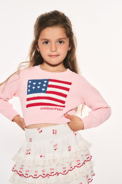 Pull en coton à drapeau Viennetta pour fille