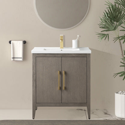 Meuble-lavabo simple Vanity Art 20, 24 ou 30 avec dessus en céramique