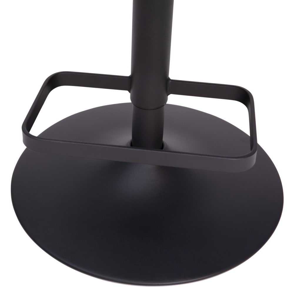 Tabouret de bar moderne rembourré à hauteur réglable avec dossier arrondi