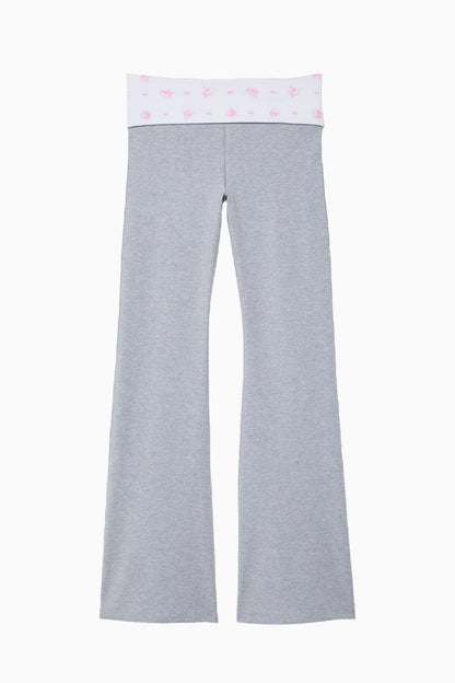 Legging évasé en coton PINK x LoveShackFancy
