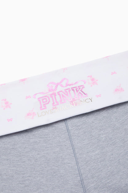 Legging évasé en coton PINK x LoveShackFancy
