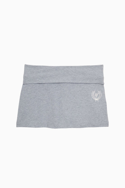 Mini-jupe à rabat en coton PINK x LoveShackFancy