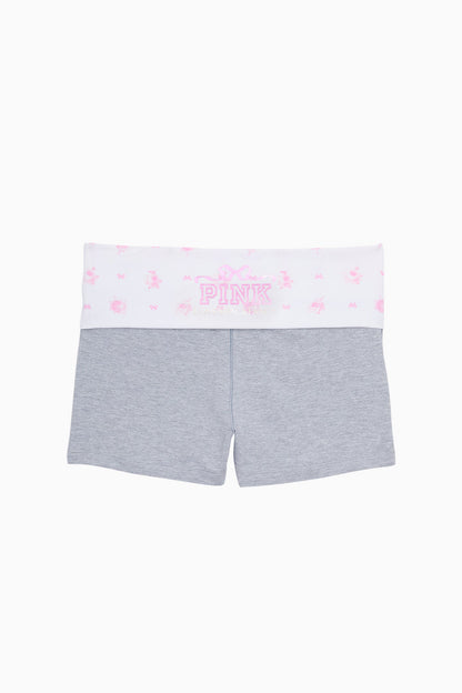 Short court en coton à rabat PINK x LoveShackFancy