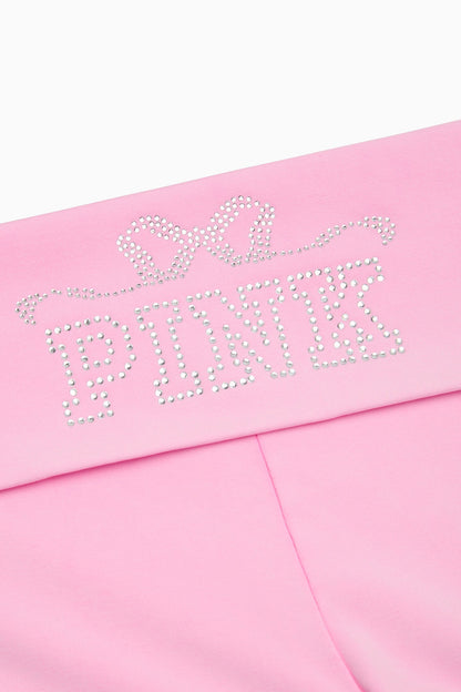 Legging évasé en coton délavé PINK x LoveShackFancy