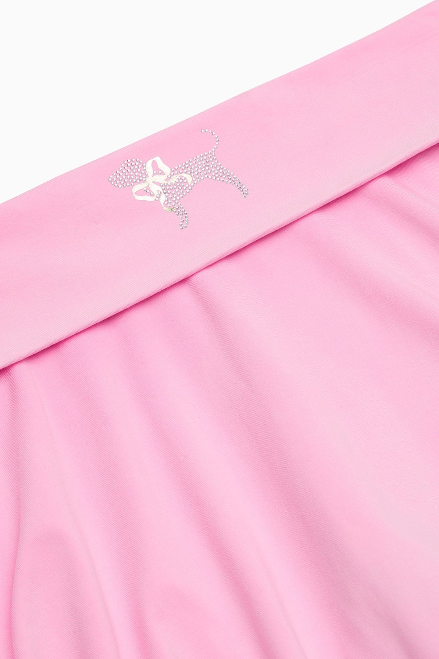 Jupe séduisante à rabat en coton PINK x LoveShackFancy