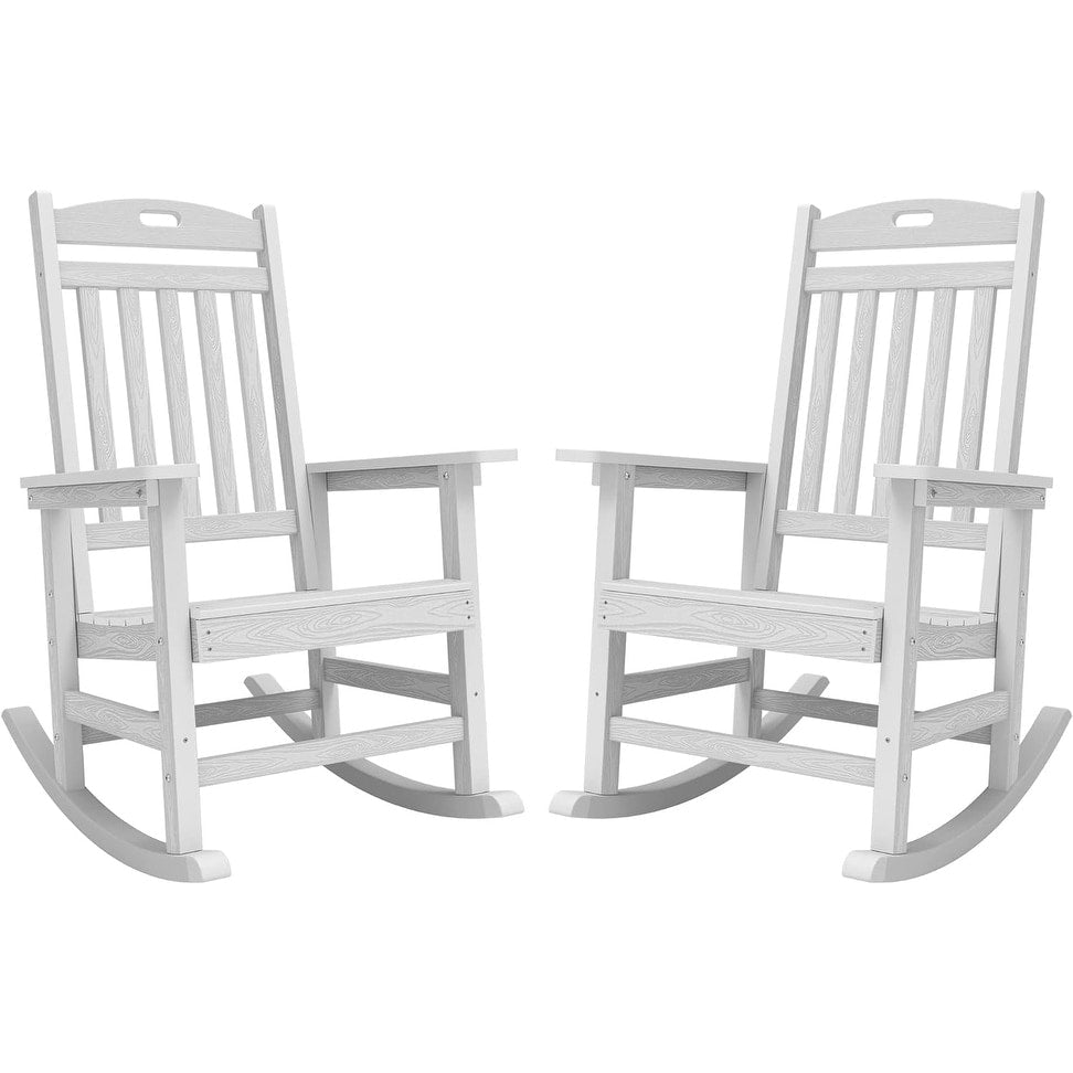 Chaise à bascule d'extérieur toutes saisons WINSOON, lot de 2
