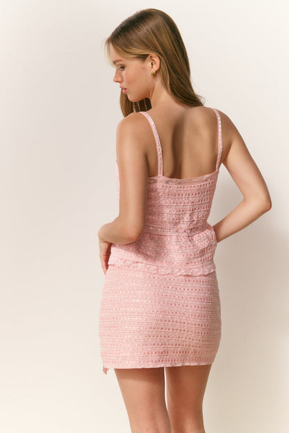 Mini-jupe en coton tissé Wyana