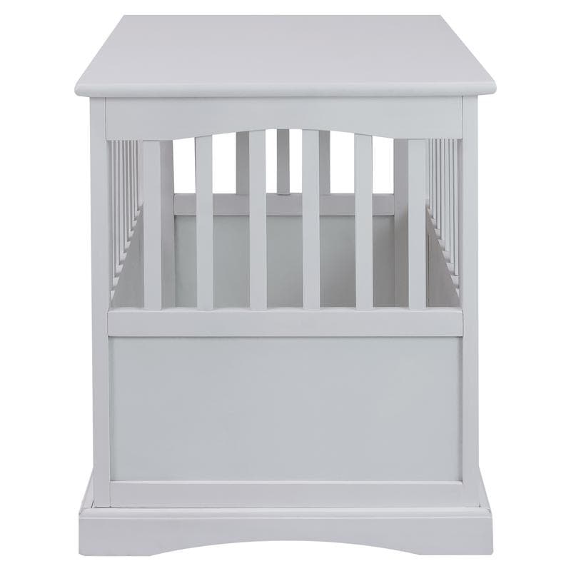Table d'appoint en bois blanc pour cage pour animaux de compagnie avec porte verrouillable
