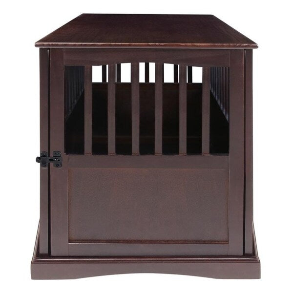 Table d'appoint en bois pour cage pour animaux de compagnie avec porte verrouillable