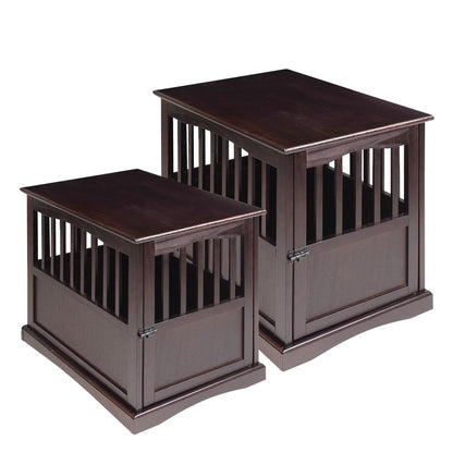 Table d'appoint en bois pour cage pour animaux de compagnie avec porte verrouillable