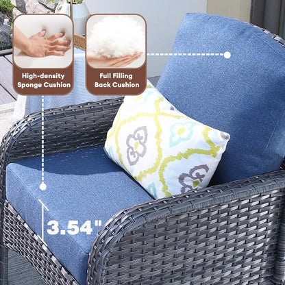 Ensemble de conversation de 4 pièces pour patio extérieur XIZZI avec table