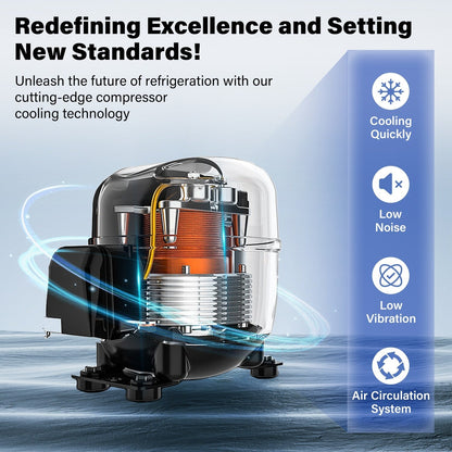 Réfrigérateur à boissons autonome Yeego 19 pouces, 140 canettes, zone unique - 19 pouces