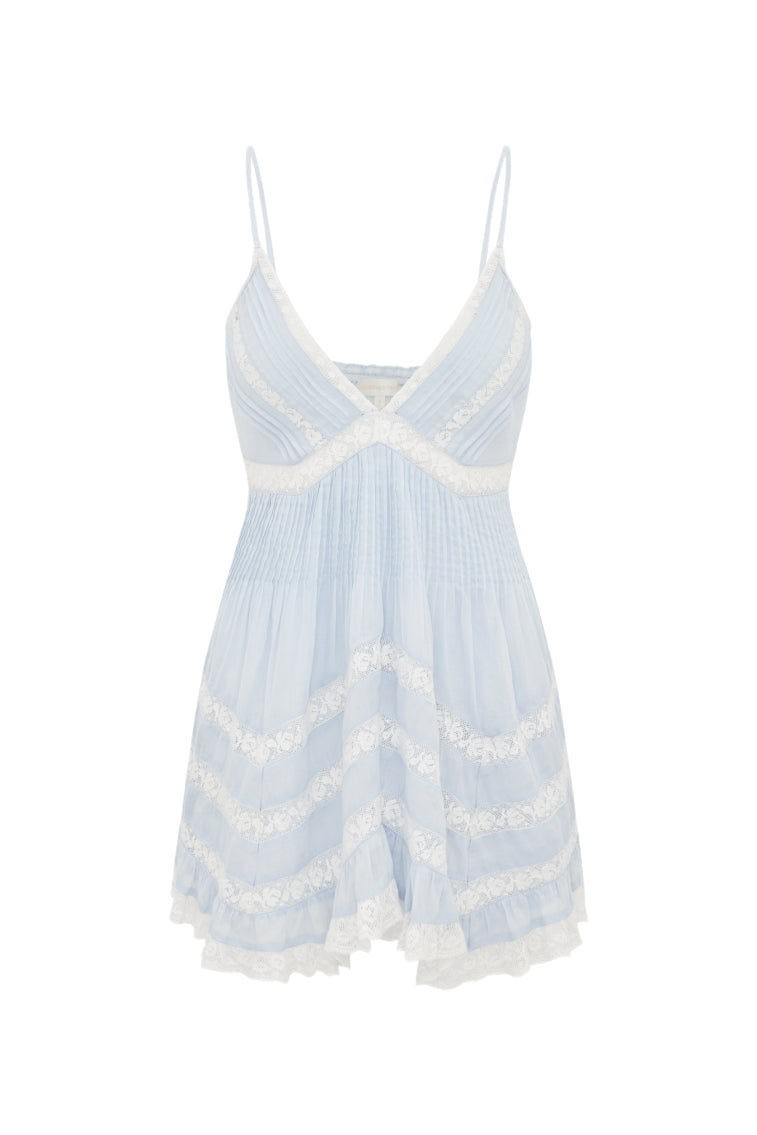 Mini-robe Alonna en coton bordée de dentelle - BABY BLUEBELL