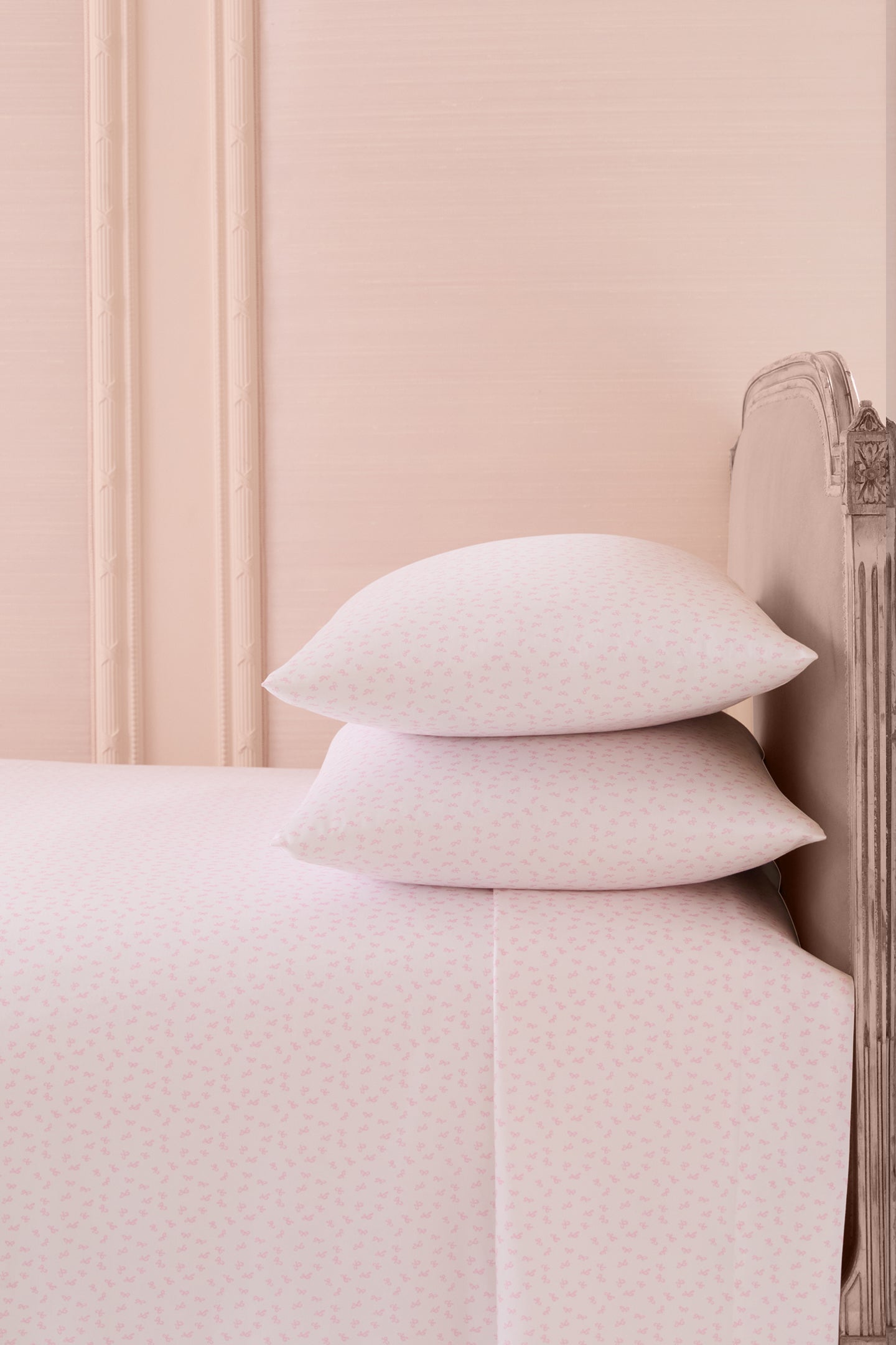 Parure de draps en coton imprimé - ROSE BULLE