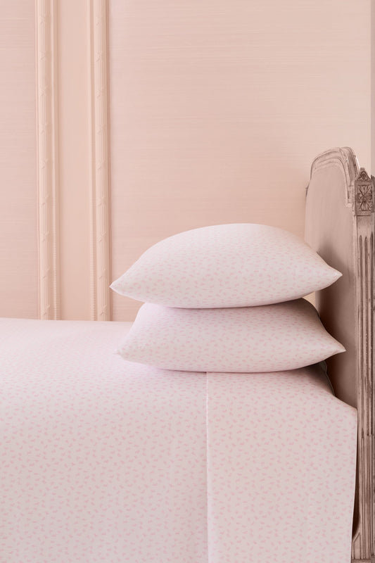 Parure de draps en coton imprimé - ROSE BULLE