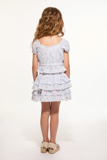 Haut rayé à fleurs Ottie pour fille
