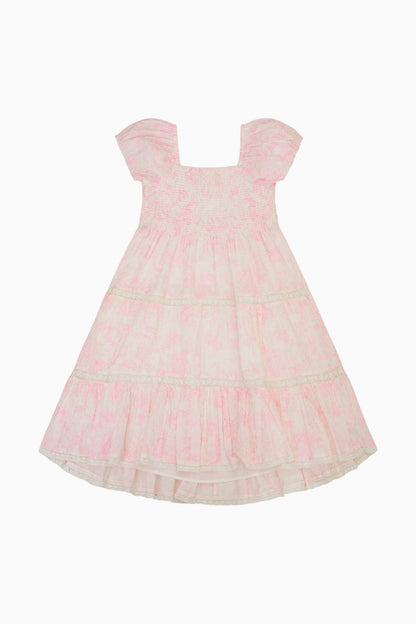 Robe Muriella en coton imprimé toile pour fille